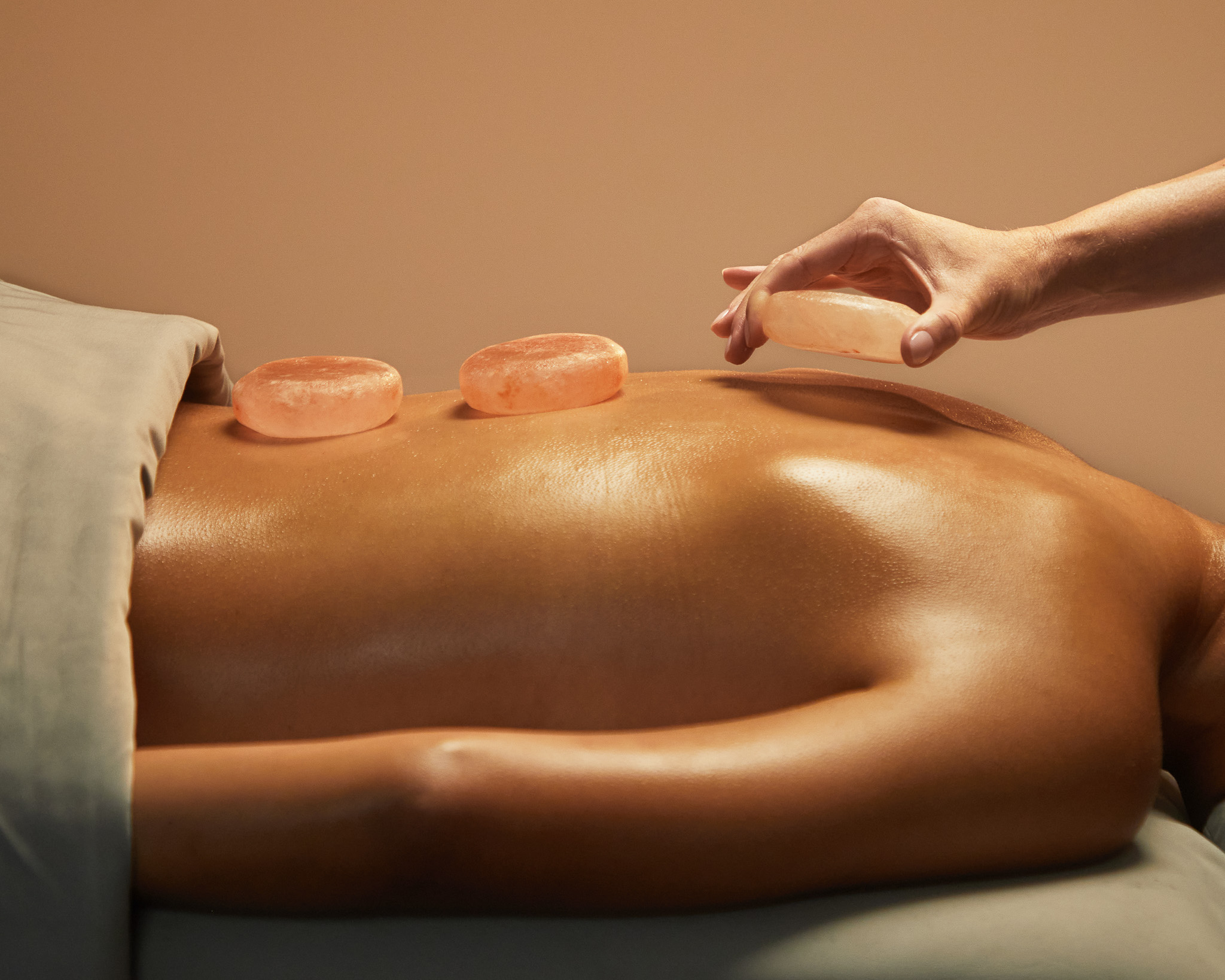 Stone massage at Woodhouse Spa at Wentworth