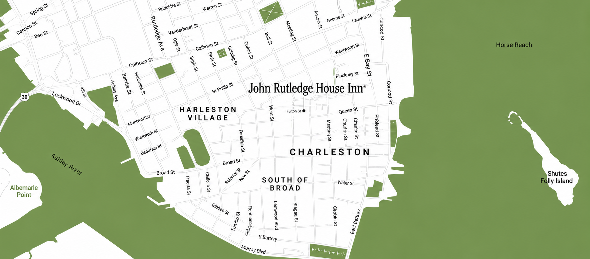 John Rutledge House Inn Map